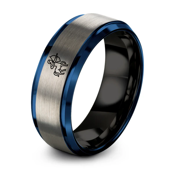 Black Blue Grey Tungsten