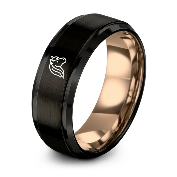 Rose Gold Black Tungsten