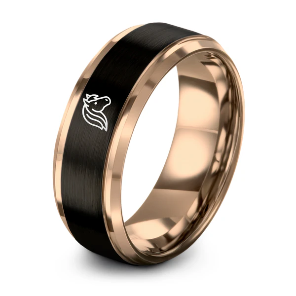 Rose Gold Black Tungsten
