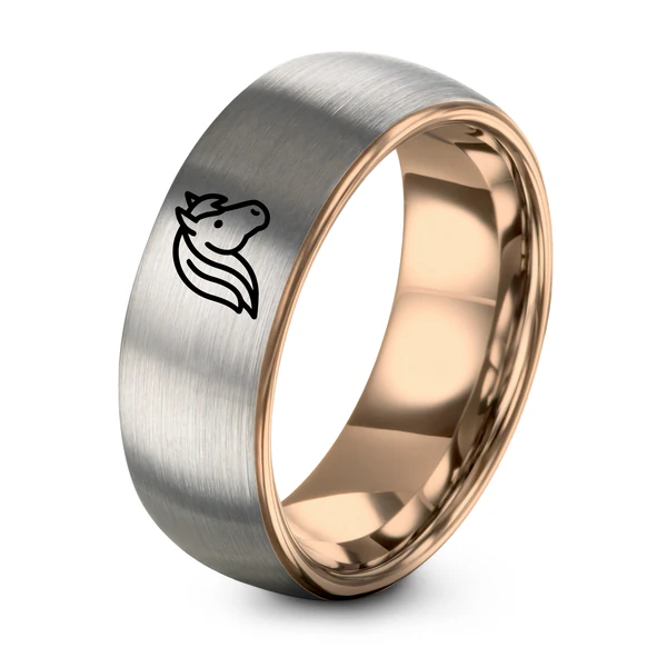 Rose Gold Grey Tungsten