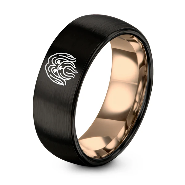 Rose Gold Black Tungsten