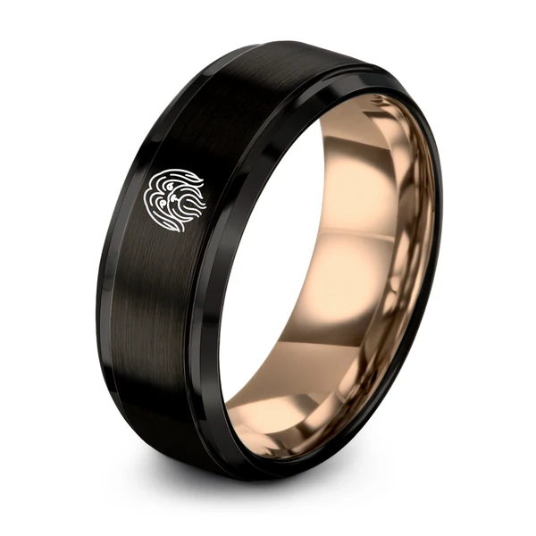 Rose Gold Black Tungsten