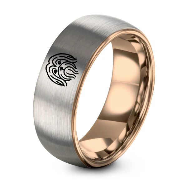 Rose Gold Grey Tungsten